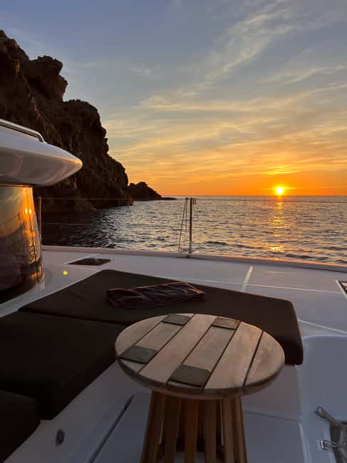 L'Île-Rousse, Corsica Catamaran Excursion: Agriates Sunset Aperitif - Quick highlights of the 270-minute sailing
