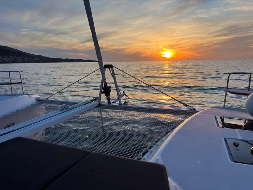 L'Île-Rousse, Corsica Catamaran Excursion: Agriates Sunset Aperitif - LAcciolu Beach and 45 minutes in the water