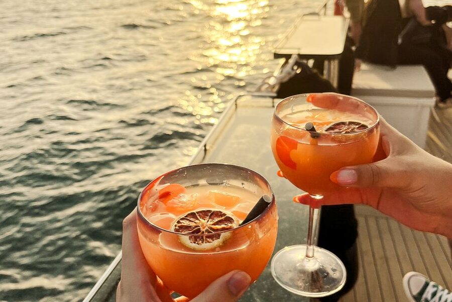 La Grande Motte: Camargue Sunset Catamaran Tour with a Drink - Sunset, weather, and the return after dark