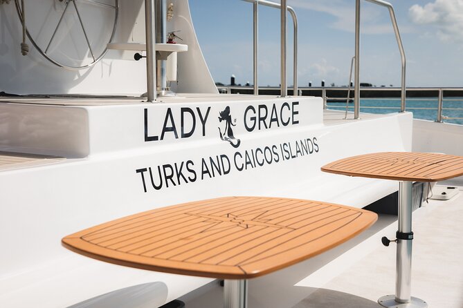 Lady Grace Signature Catamaran Sunset Sail from Ritz-Carlton - A champagne welcome and a clean catamaran