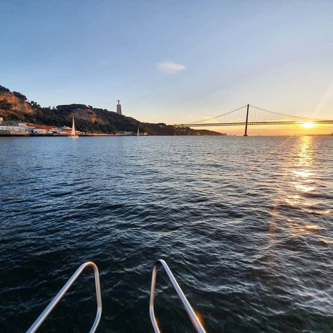Lisbon: Catamaran Cruise with Drinks & Pastel de Nata - The Monument to the Discoveries and the river’s big story
