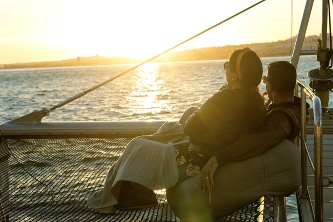 Lisbon: Sunset Catamaran Boat Tour with Music and Drinks - Champalimaud Foundation and the Western Waterfront