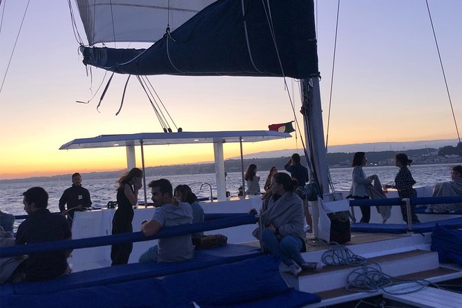 Lisbon Sunset Catamaran Cruise on the Tagus River - Christ the King across the Tagus