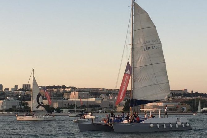 Lisbon Sunset Catamaran Cruise on the Tagus River - Belem Tower from the water