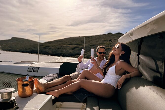 Luxury Catamaran Cruise, Dia Island –Open Bar & Lunch -Top Rated! - Leaving Heraklion for Dia Island