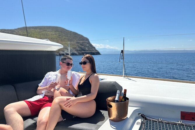 Luxury Catamaran Cruise, Dia Island –Open Bar & Lunch -Top Rated! - Coffee, Cretan treats, and brunch platters