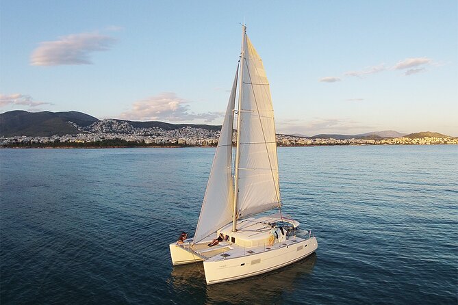 Luxury Catamaran Cruise Including pickup and Traditional Food - Sailing from Glyfada along the Athens Riviera