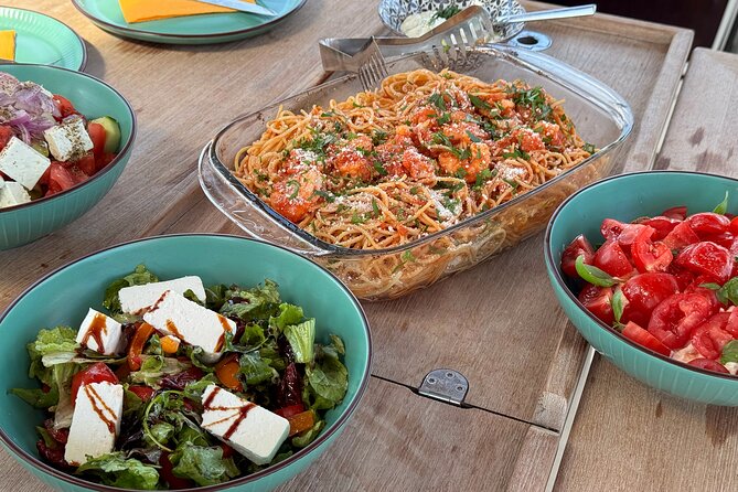 Luxury Catamaran Morning Private & Greek Gastronomy in Athens - Greek cooking served between swims