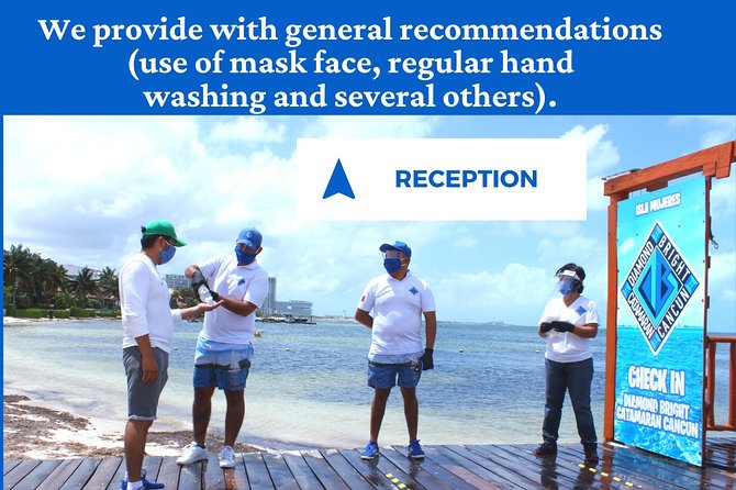 Luxury Catamaran tour to Isla Mujeres with transportation from Playa del Carmen - Buffet lunch and beach club access