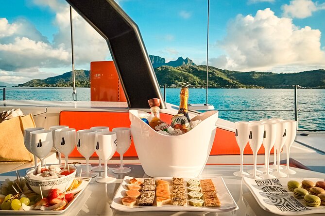 LUXURY PRIVATE Catamaran Bora Bora : The Sunset Escape - Otemanu Mountain From the Lagoon