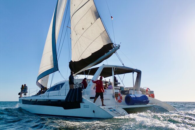 Luxury Sailing catamaran charter in Cabo San Lucas all inclusive - Pelican Rock, Balconcito Beach, and the Cabo bay