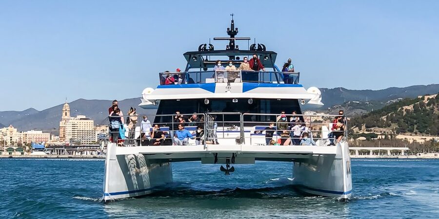 Málaga: Scenic Catamaran Cruise - The bow nets are the best seats