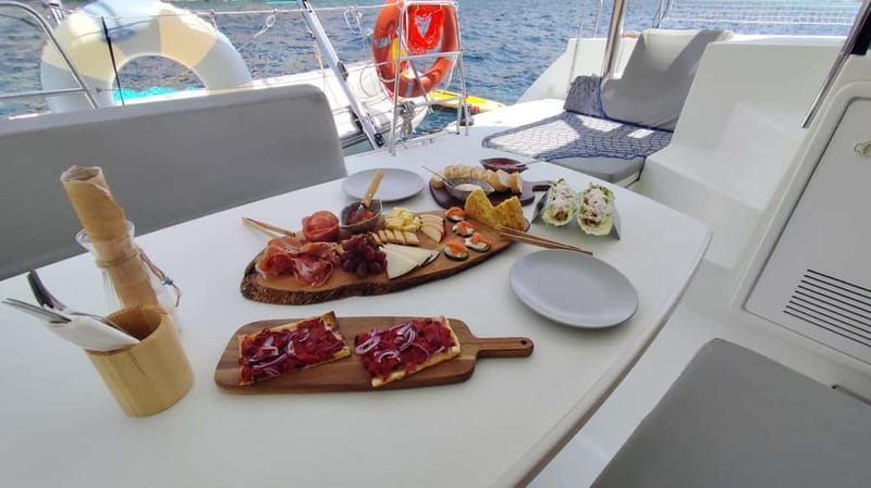 Mallorca: Catamaran Boat Tour with Tapas - Tapas prepared while you swim