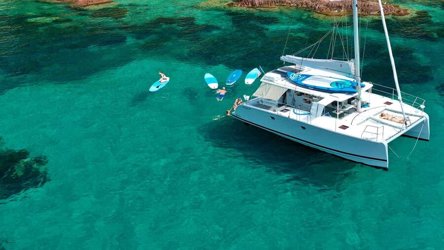 Marseille: Calanques Catamaran Tour & Standup Paddle - Leaving Vieux-Port for Marseille Bay