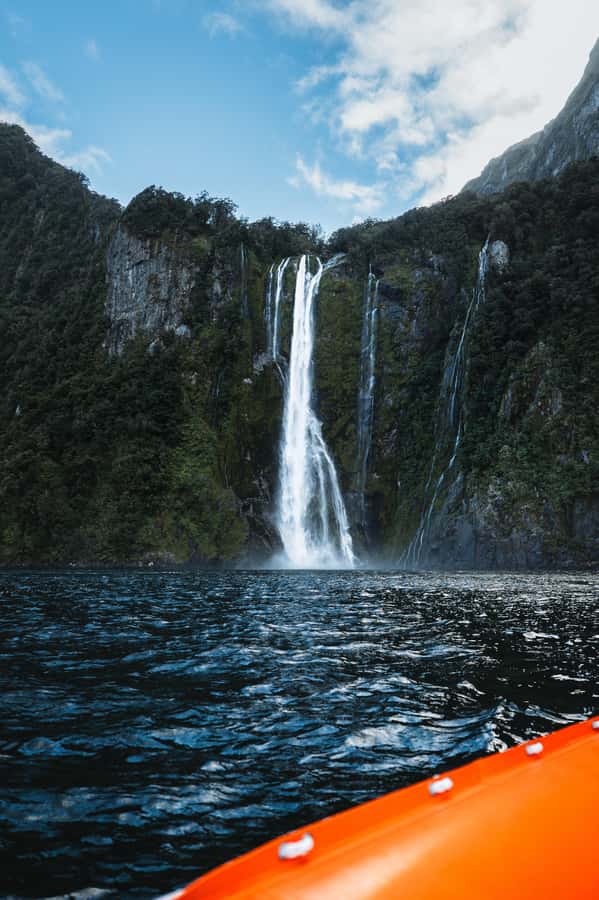 Milford Sound: Nature Cruise on a Modern Catamaran - Waterfalls, spray, and the weather question