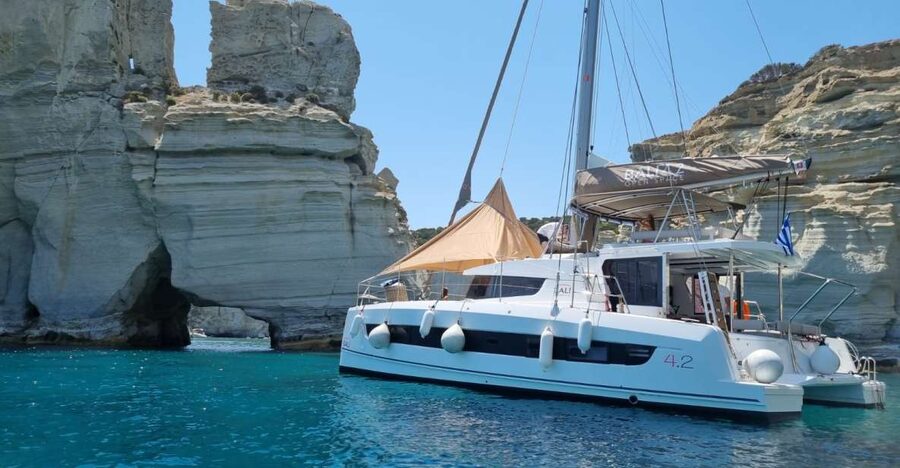 Milos: Full-Day Catamaran Cruise with Food and Open Bar - Key things to know before booking