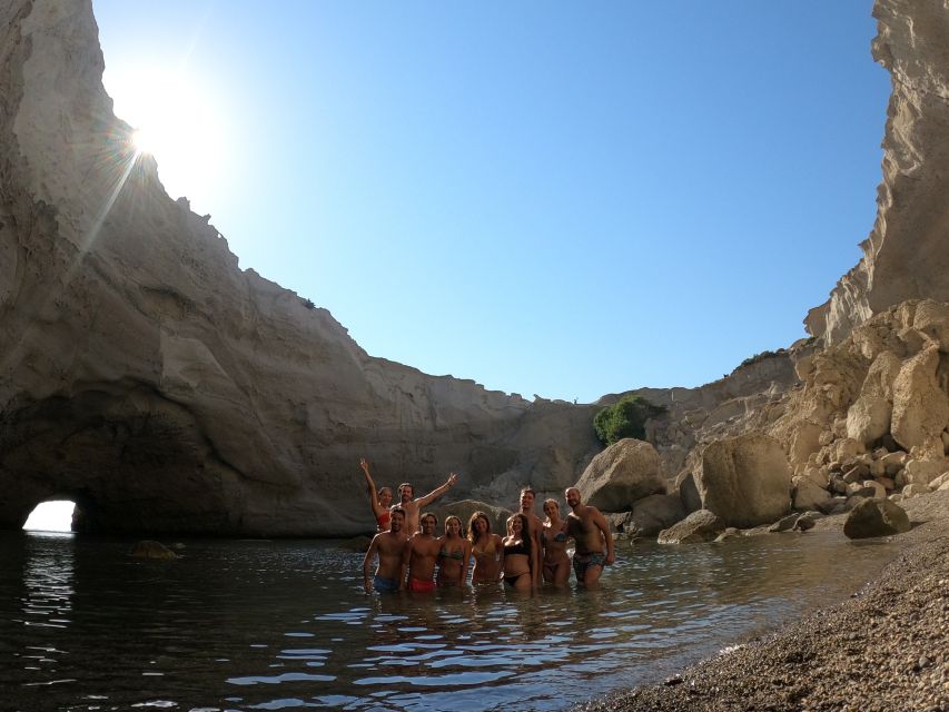 Milos: Full-Day Catamaran Cruise with Paddle Board - Sykia Cave and its natural skylight