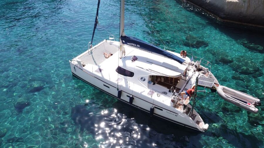 Milos: Full day Milos and Poliegos Catamaran Cruise - Glaronisia, Arkoudes, and the Final Sail