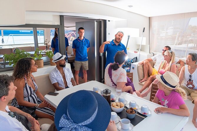 Milos Private Full Day Catamaran Cruise with Lunch and Drinks - Polyaigos and Galazia Nera Bay