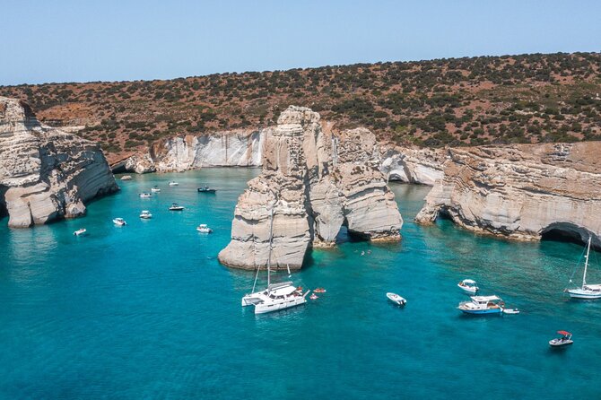 Milos Private Full Day Catamaran Cruise with Lunch and Drinks - Kalogries Beach and its calm, shallow water