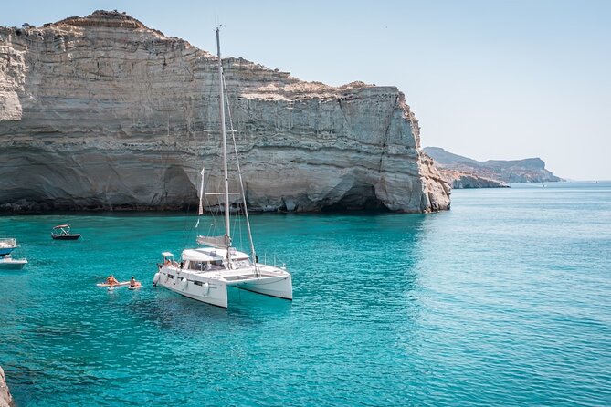 Milos Private Half-Day Catamaran Cruise to Kleftiko with Lunch - Setting out from Adamantas