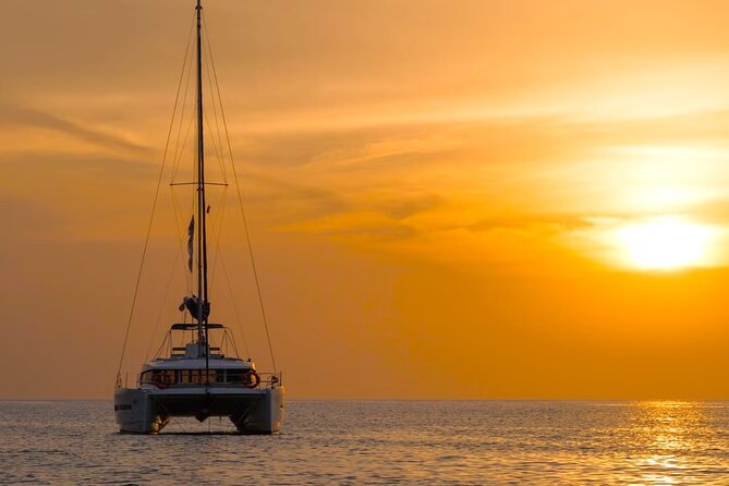 Milos Sunset Catamaran Cruise to Kleftiko Bay with Meal & Drinks - Arriving at Kleftiko for swimming and snorkeling