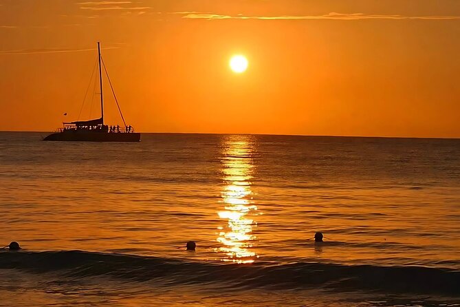 Montego Bay Sunset Catamaran Cruise with Open Bar & Music - Pickup at 5:00 pm keeps the evening simple