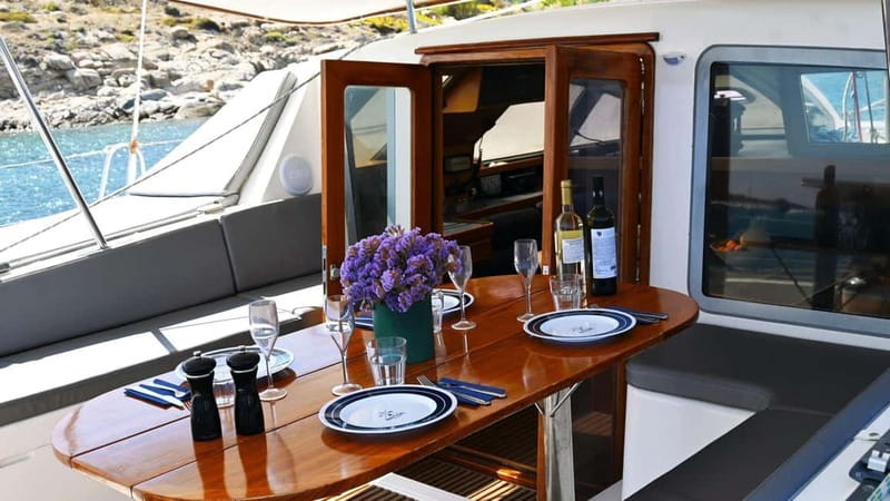 Mykonos: Catamaran Cruises with Lunch and Drinks - Leaving from Ornos Deck