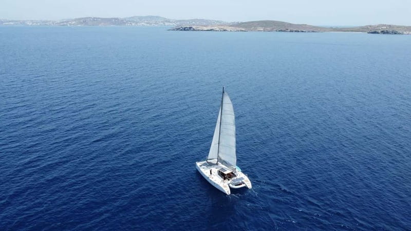 Mykonos: Catamaran Cruises with Lunch and Drinks - Rhenia or Mykonos’s southern coast