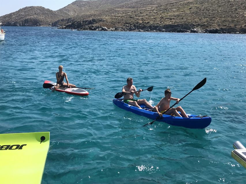 Mykonos: Full-Day Catamaran Cruise with Fresh Lunch - Lunch with seafood pasta and local drinks