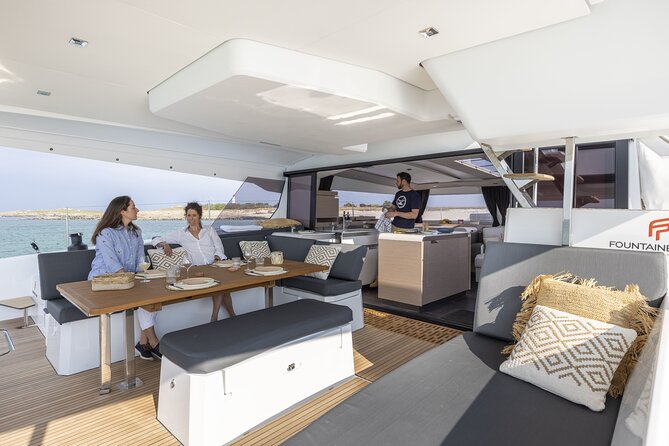 Mykonos: Luxury Catamaran Cruise with Meal, Drinks & Transport - Lunch, drinks, and what is included