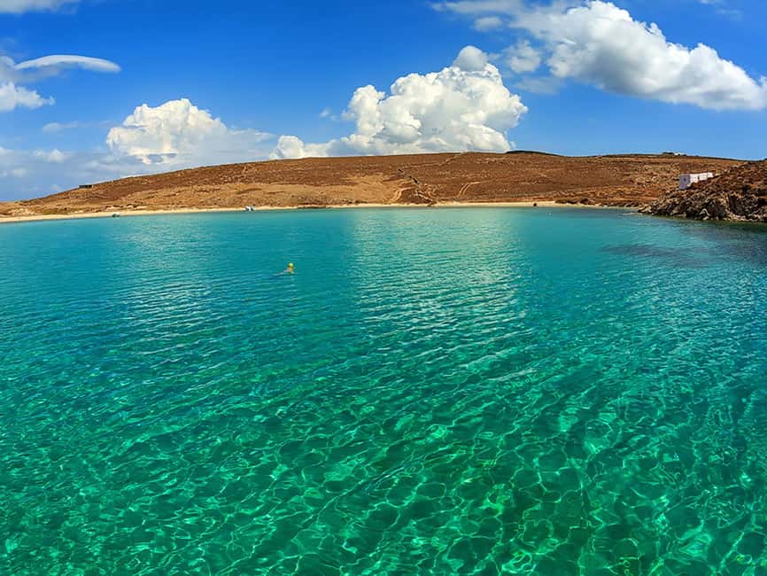 Mykonos: Rhenia Island Catamaran Cruise with Meal and Drinks - The return cruise and Mykonos windmills