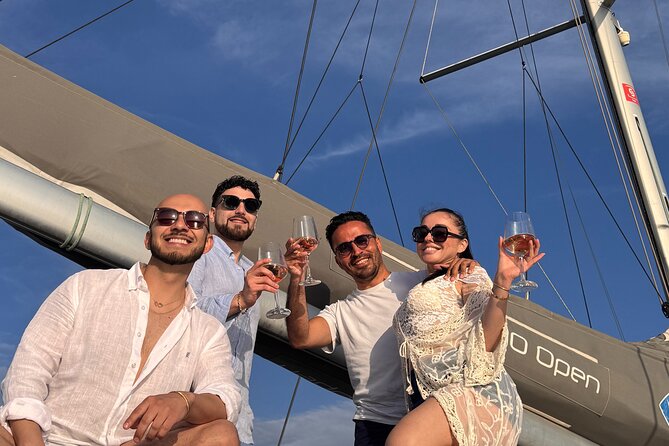 Mykonos Shared Catamaran Tour Experience - Mykonos’ south coast from Psarou to Super Paradise