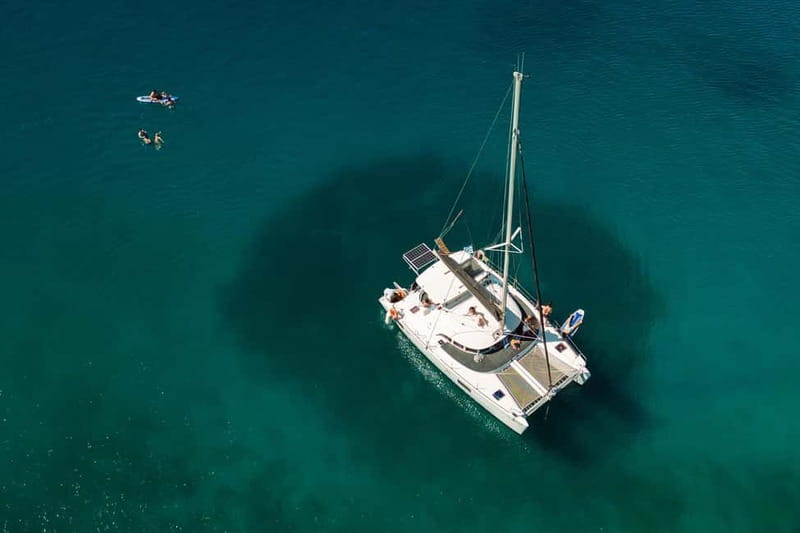 Nafplio: Catamaran Cruise with Meal and Drinks - Romvi Island for swimming and snorkeling
