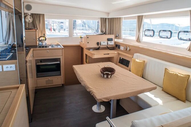Nafplio Catamaran Full Day Sailing Private Cruise - Karathona Beach for the final swim