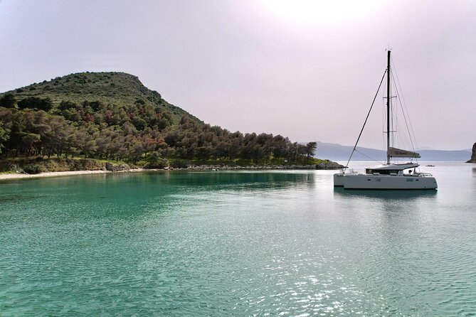 Nafplio Catamaran Full Day Sailing Private Cruise - Paralia Viles, a calm first swim