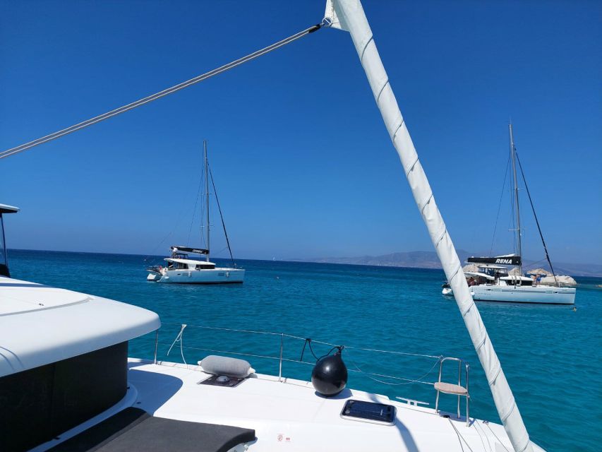 Naxos: Catamaran Cruise with Swim Stops, Food, and Drinks - Key points at a glance