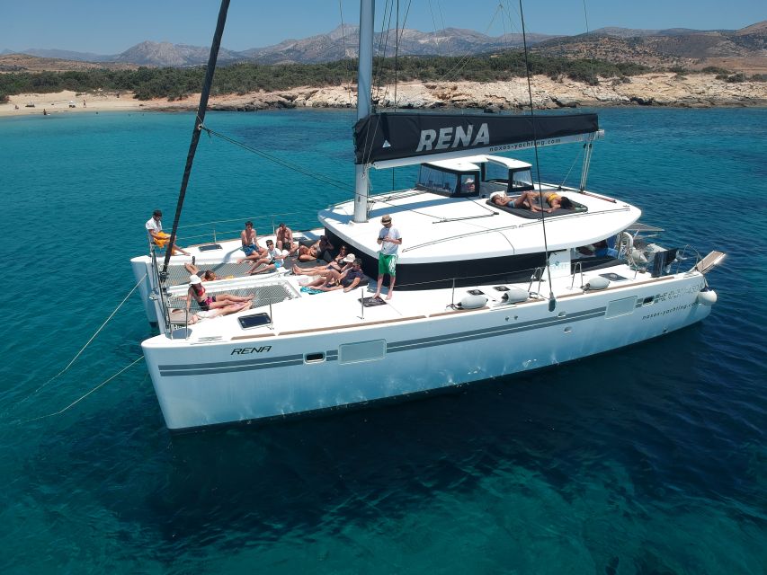 Naxos: Catamaran Cruise with Swim Stops, Food, and Drinks - Life aboard Danae, Rena, Anassa, and Steve π