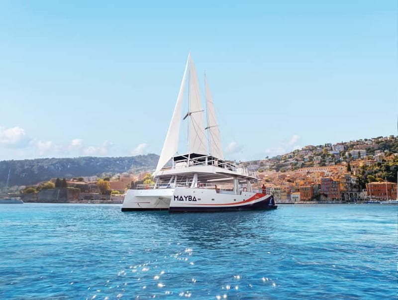 Nice : Sunset at sea on a Maxi Catamaran - Villefranche Bay - Boarding at Port of Nice at 7:20 p.m.