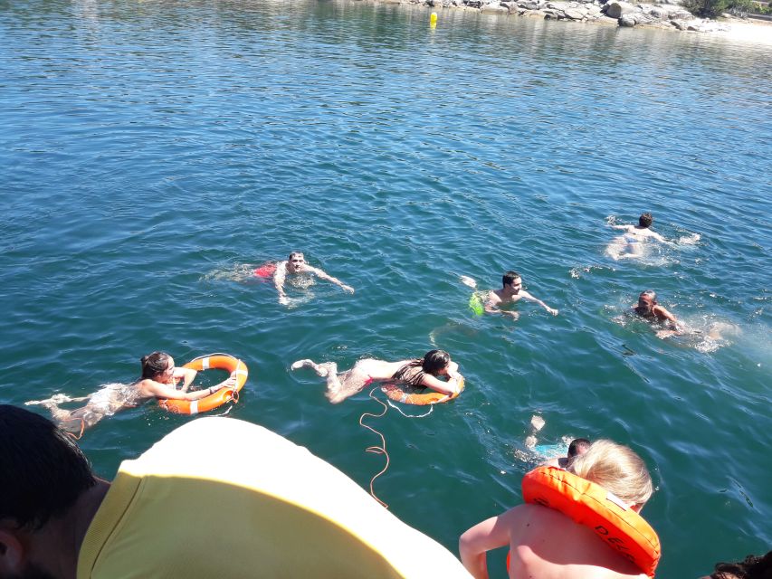 O Grove: Ría de Arousa Catamaran Tour with Seafood Lunch - Seabirds and views from the large deck