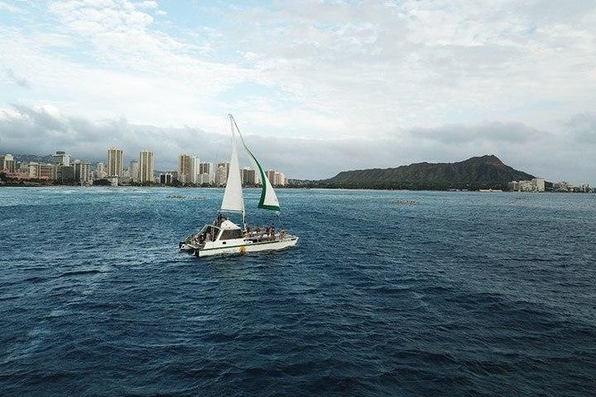 Oahu Catamaran Waikiki Sunset on 40 Foot Catamaran: Food and BYOB - Diamond Head from the Pacific