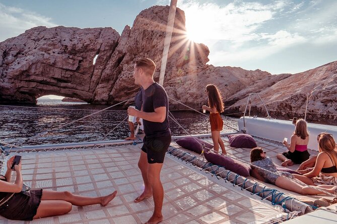 Ocean Catamaran Cruise Ibiza with Unlimited Drinks and BBQ - BBQ lunch on the water