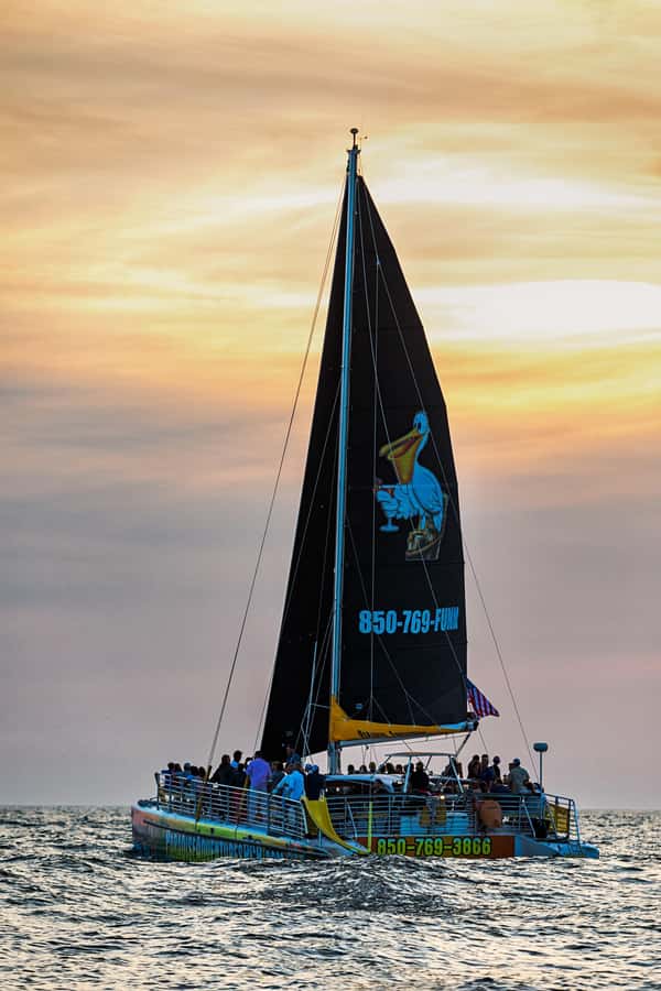 Panama City Beach: Sunset Sail on the Privateer Catamaran - The route toward Shell Island