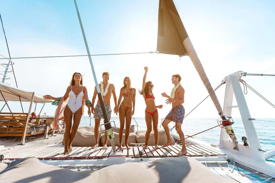 Phuket: Coral and Racha Islands Hype Luxury Catamaran - Coral Island offers the first beach break