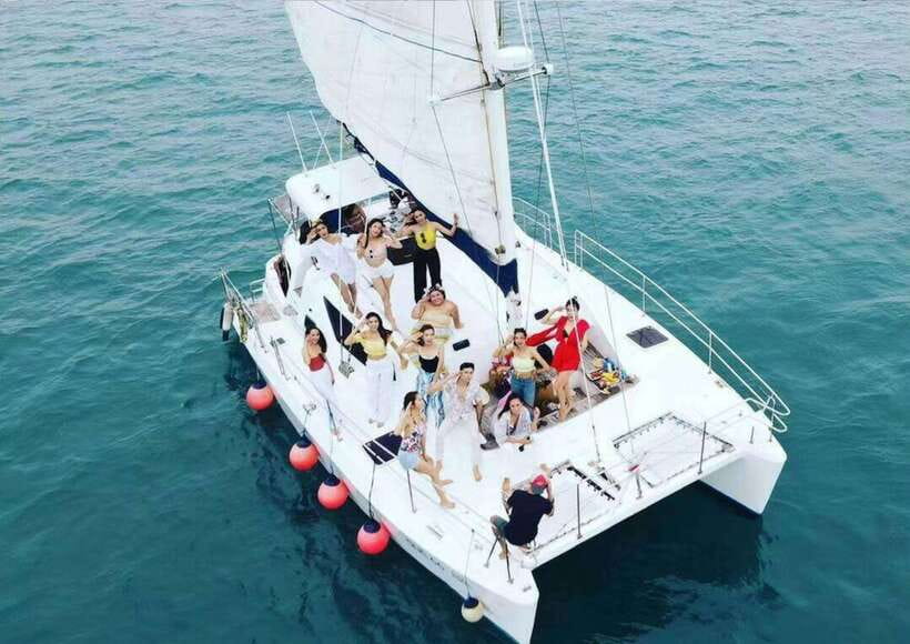 Phuket: Coral Island Catamaran Cruise with Sunset Dinner - Beach time at Kahung Beach