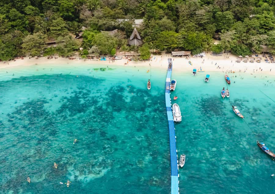 Phuket: Coral, Racha, Promthep Island Party Catamaran trip - Coral Island sets the tone