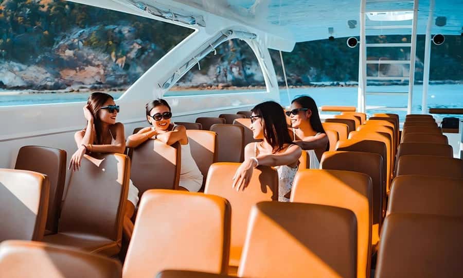 Phuket:Phi Phi, Bamboo, Maiton, Maya Speed Catamaran Tour - The sunset cruise adds a pleasant final hour