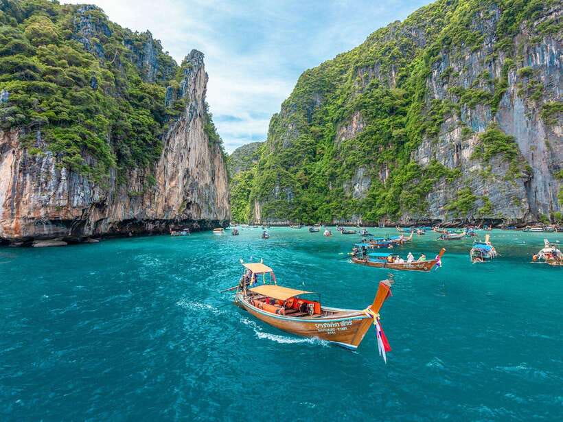 Phuket: Phi Phi, Maya and Khai Or Bamboo Island by Catamaran - Monkey Beach from the water
