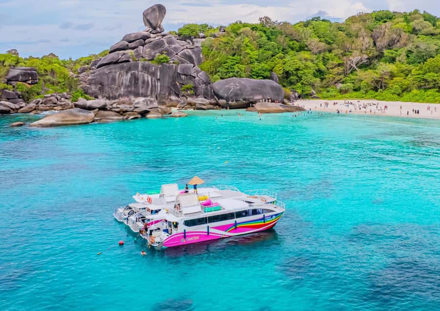 Phuket: Similan Island Day Trip by Speed Boat Catamaran - Koh 5: the first clear-water snorkel