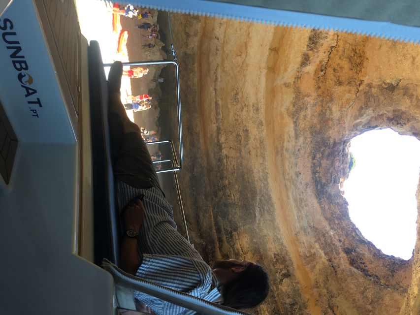 Portimão: Benagil Caves & Golden Coast Eco Catamaran Tour - The summer swim stop